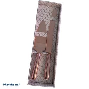 Rose gold Cake Knife serving set